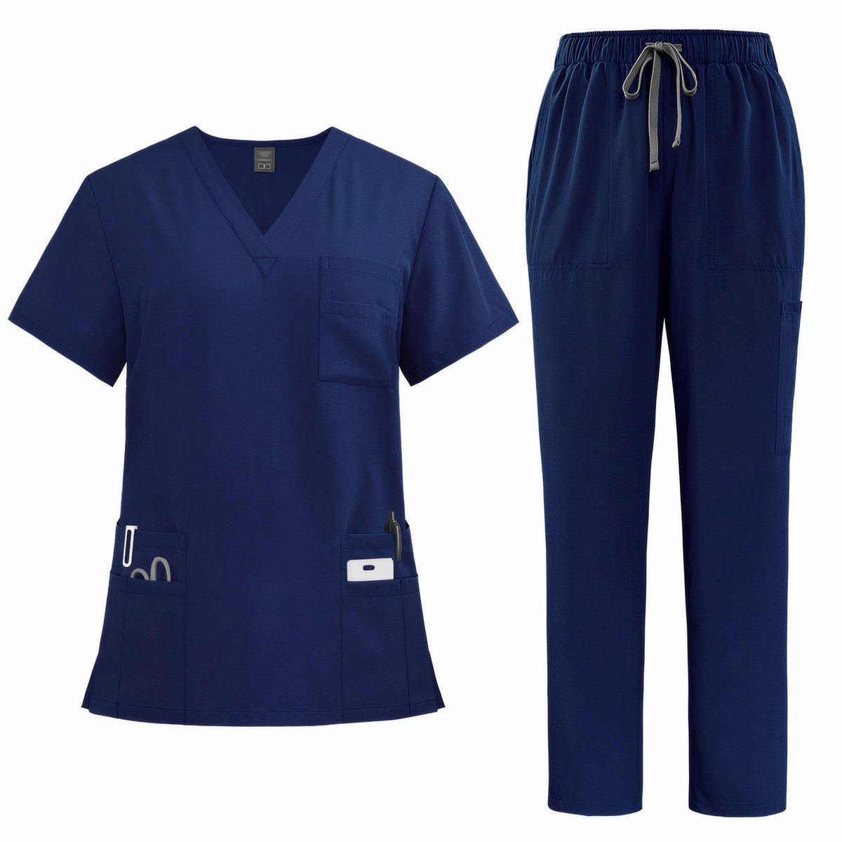 Cosensi - Medische Scrubs Set voor Vrouwen met 8 Zakken