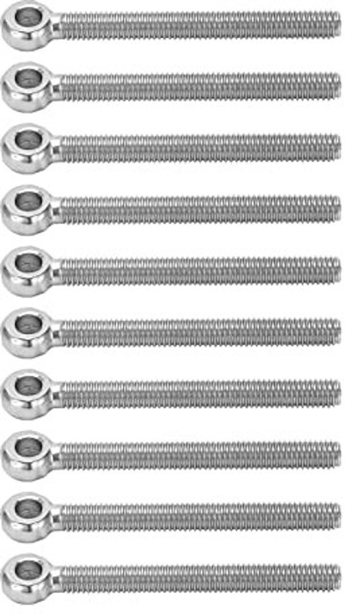 Cosensi - Dailygoods - M6x60 Oogbouten Roestvrij Staal Set van 10