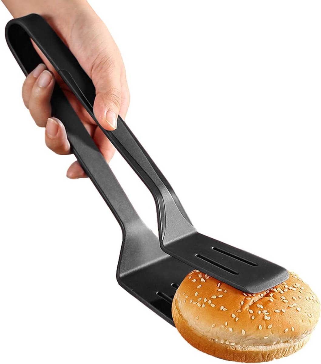 Spatel Tang - Keukengereedschap - Koken en Grillen - 2-in-1 Ontwerp - 28.5 cm - Zwart