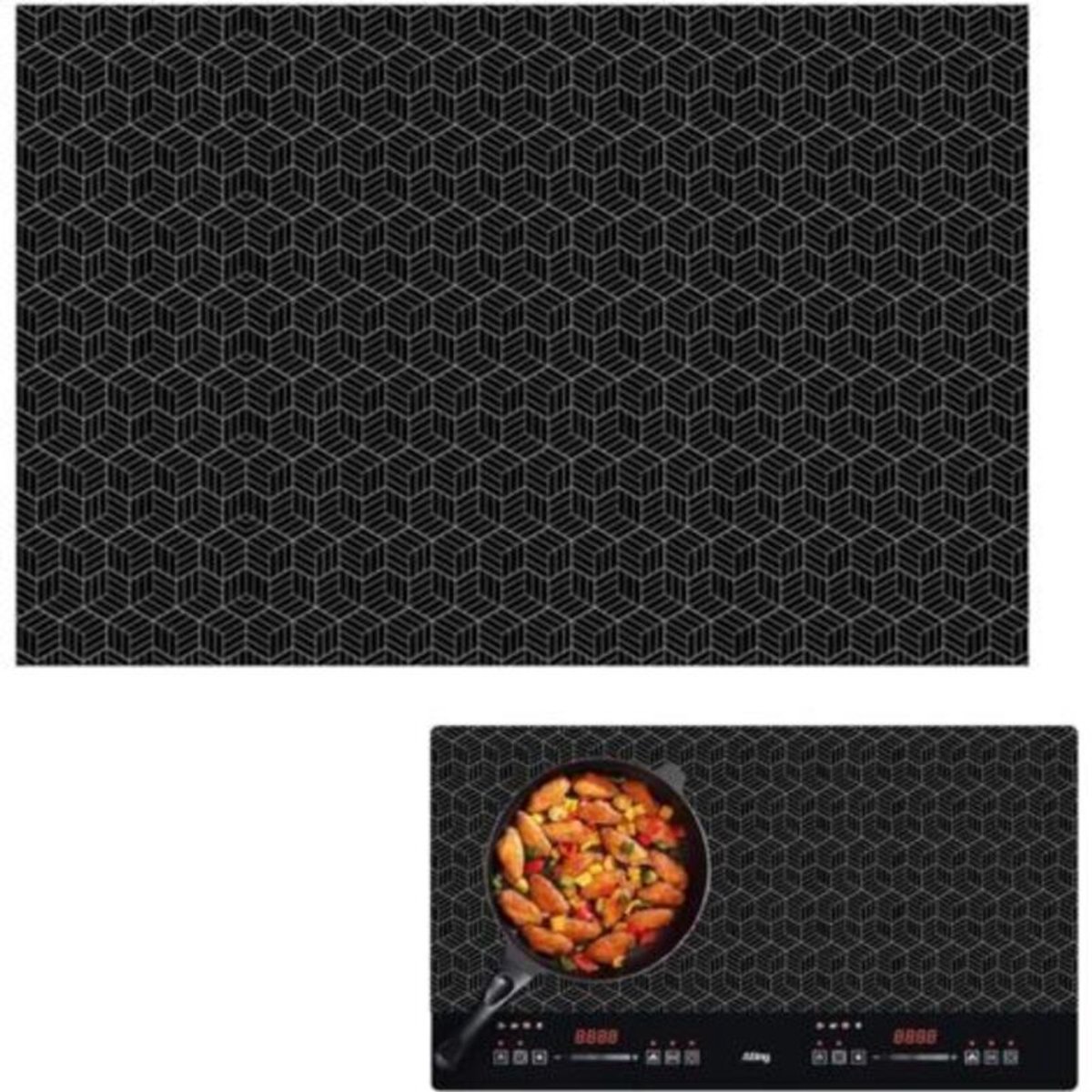 Inductiekookplaatmat, antislip siliconenmat, herbruikbare inductiekookplaatmat, 78 x 52 cm