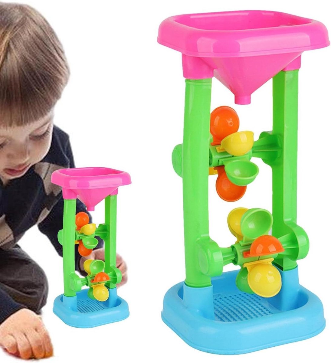 Waterrad Speelgoed - Zandmolen Windmolen - Buiten Spelen - Educatief en Zintuiglijk - 27x13x13cm - Willekeurig