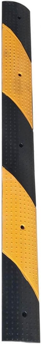 Verkeersdrempels Rubber - Oprijplaten Helling - Verkeer Regelen - Hoge Zichtbaarheid - 100x20x3 cm - Zwart Geel