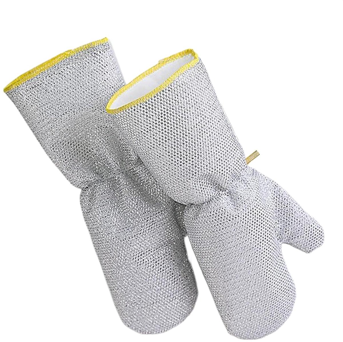 Vaatwashandschoenen - Huishoudhandschoenen - Keuken Reiniging - Roestvrijstalen Mesh - 33 cm Lengte - Zoals Afgebeeld