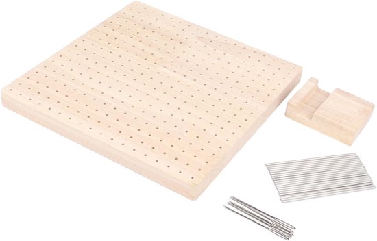 Blokken Set - Haak Blokken - Haken - Houten Basis - 20 Stuks - Houtkleur — afbeelding 5