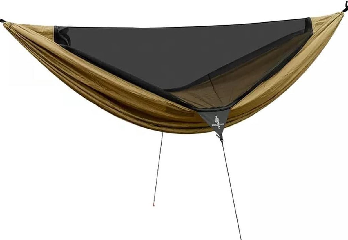 Outdoor Hangmat - Reisstoel - Ontspannen Buiten - Anti-omrol Ontwerp - 280 x 140cm - Bruin