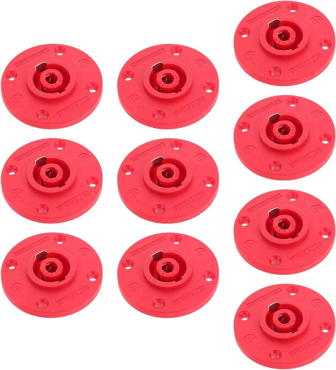 Luidspreker Connectoren - Speaker Jack - Audio Verbinding - Duurzame Behuizing - 10 Stuks - Rood