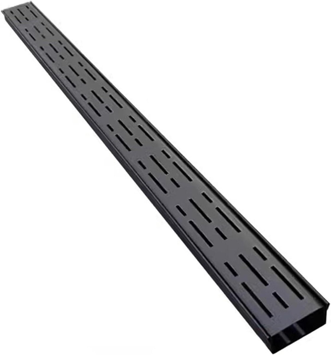 Afvoergoot Deksel - Roosterplaten Vloer - Efficiënt Afwateren - Roestvrij Staal - 100 cm Lengte - Zwart