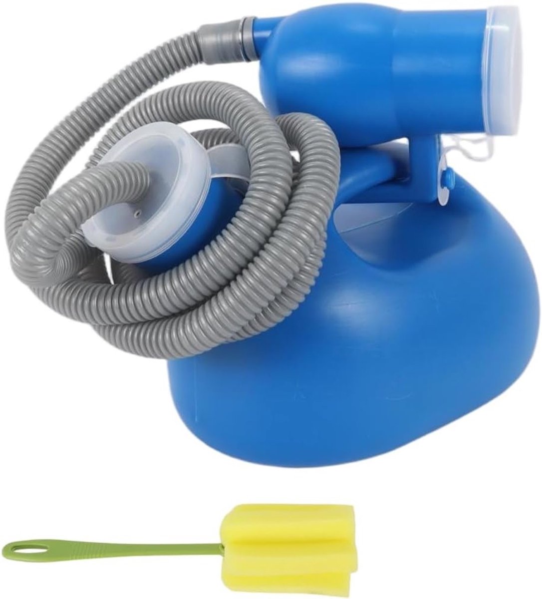 Draagbare urinoirflessen 2000ml - Lekvrij met houder, deksel en slang voor ouderen en gehandicapten, inclusief reinigingsborstel en gebruiksvriendelijk ontwerp
