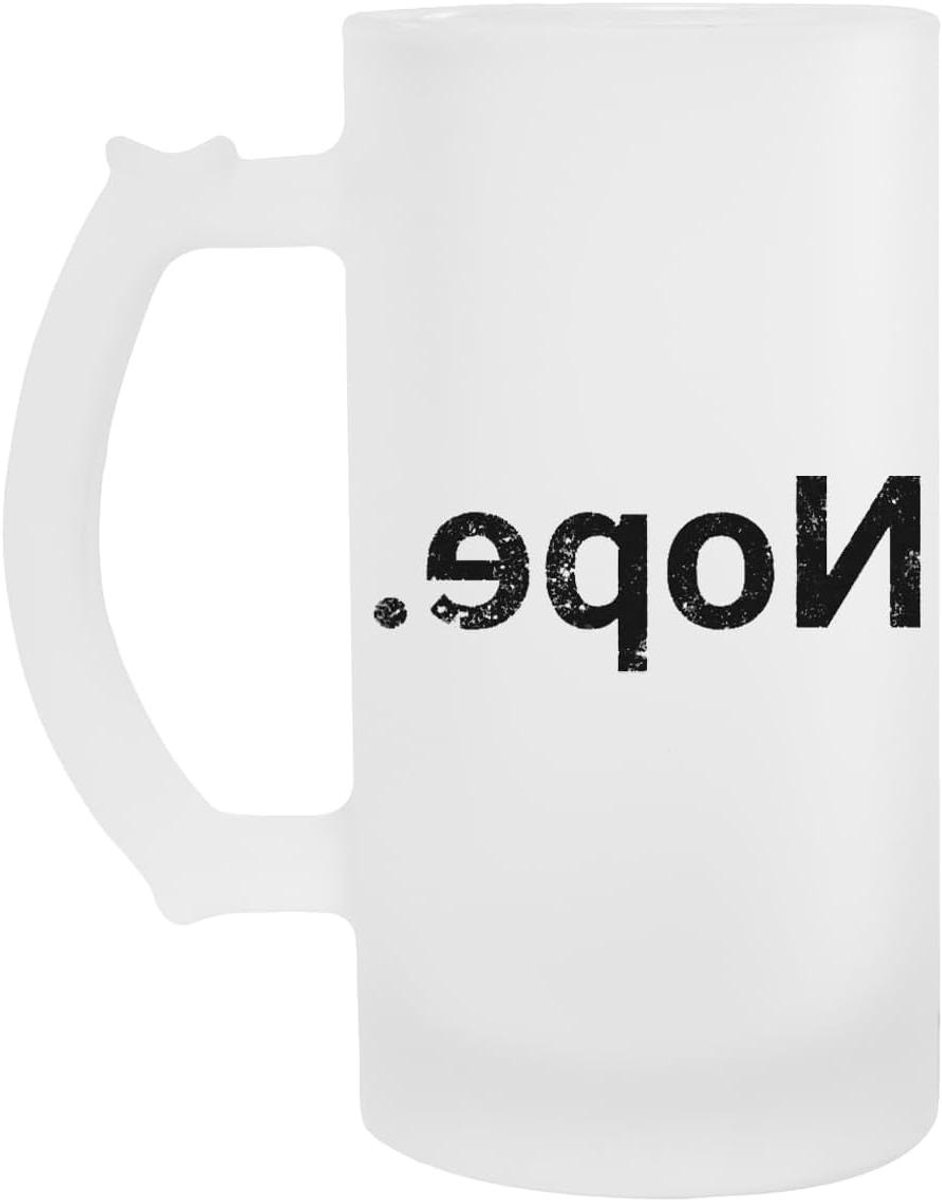 Bierglas Met Handvat - Transparante Mok - Dranken Serveren - Duurzaam Glaswerk - 400 ml - Wit