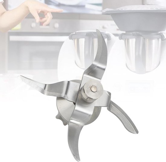 Roestvrijstalen blendermessen -Vervangingsmessen -Vervangingsset blendermessen - Vervangingsmessen - Keukengerei - Universele messenset - Compatibel met TM31 - Geschikt voor hakken en mixen in keukenmachines - Zilver van Merkloos — afbeelding 3