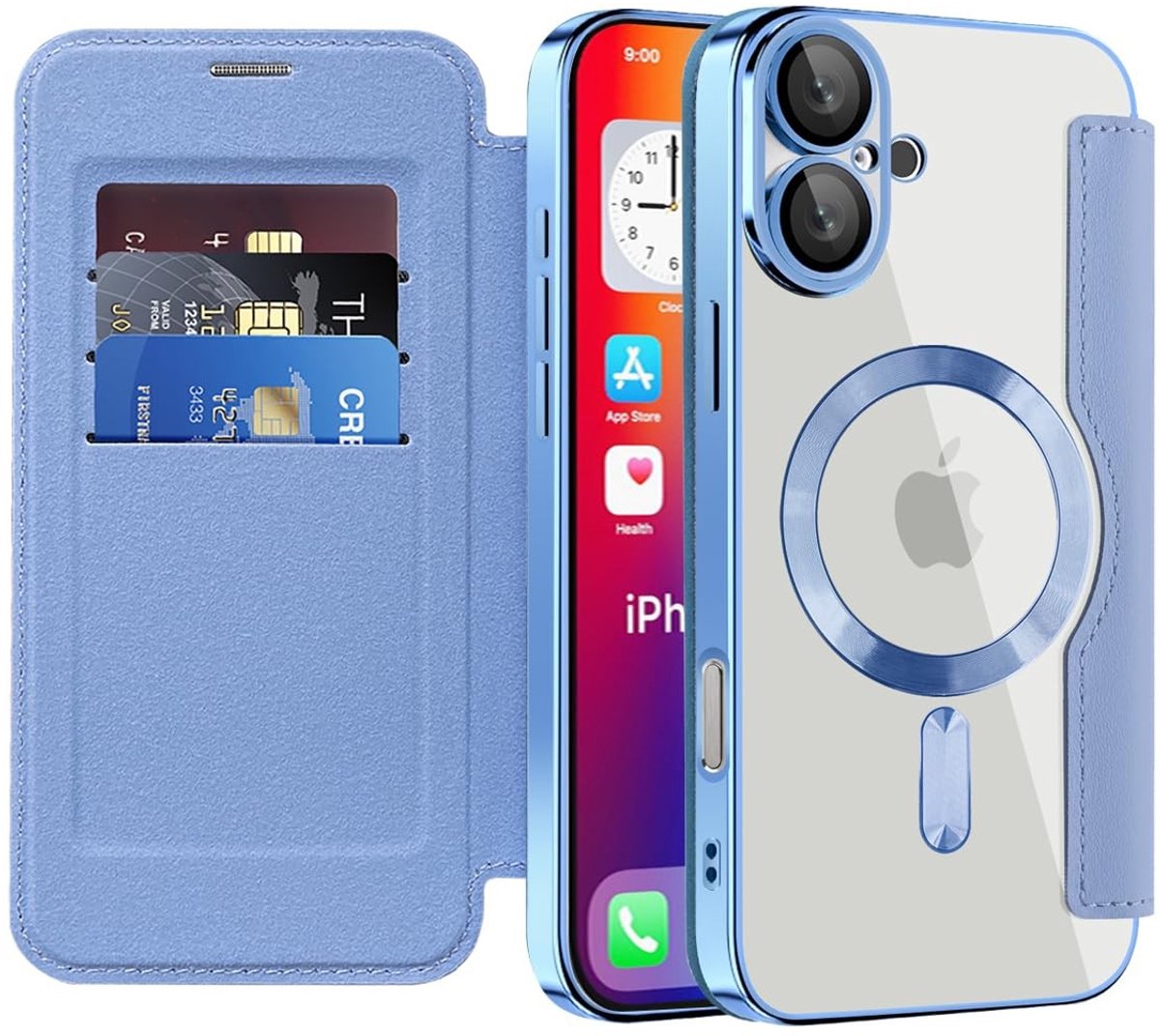 Dailygoods - Premium Lederen iPhone Hoesje met RFID Blokkering