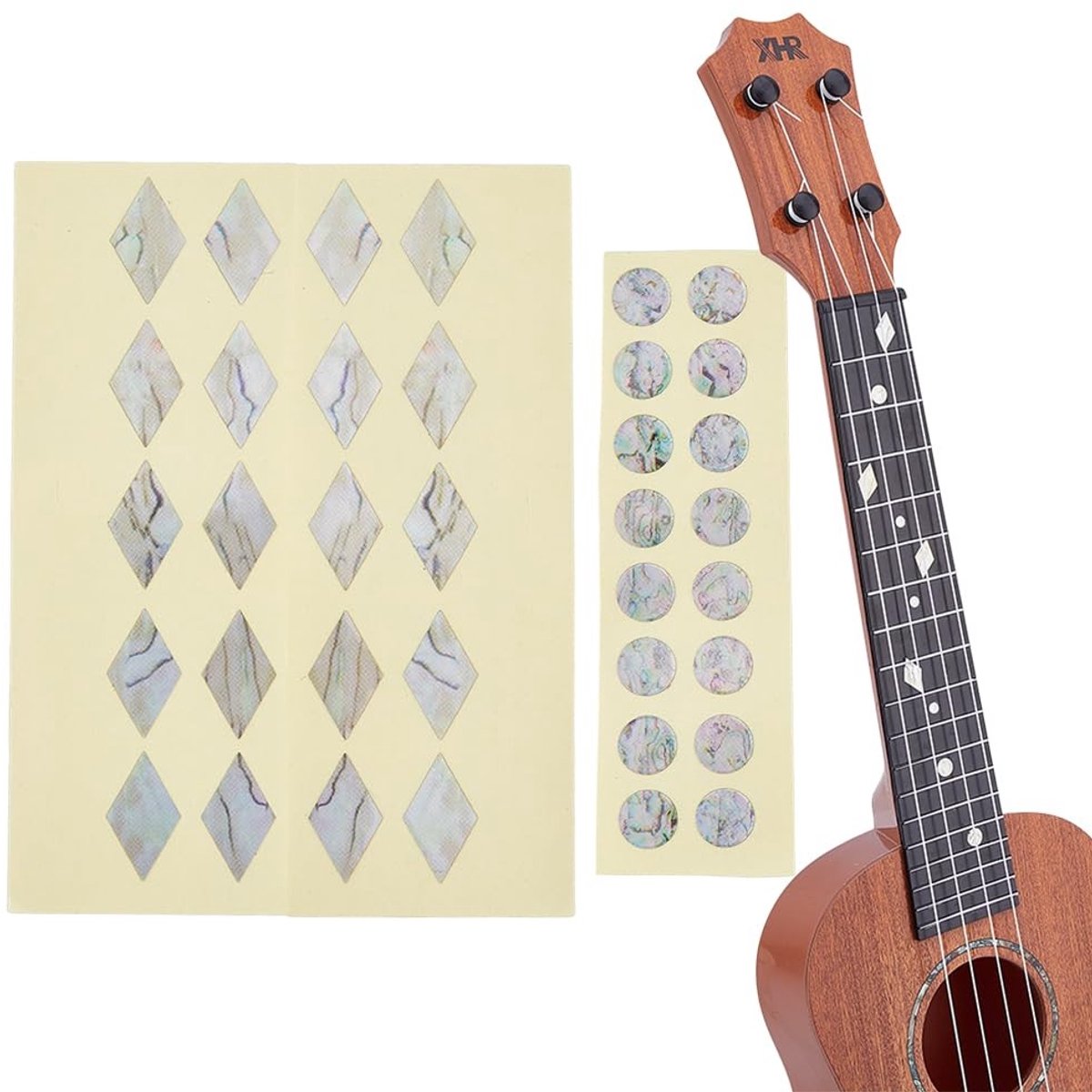 Dailygoods - 2 Vellen Gitaar Toetsenbordstickers Zelfklevend