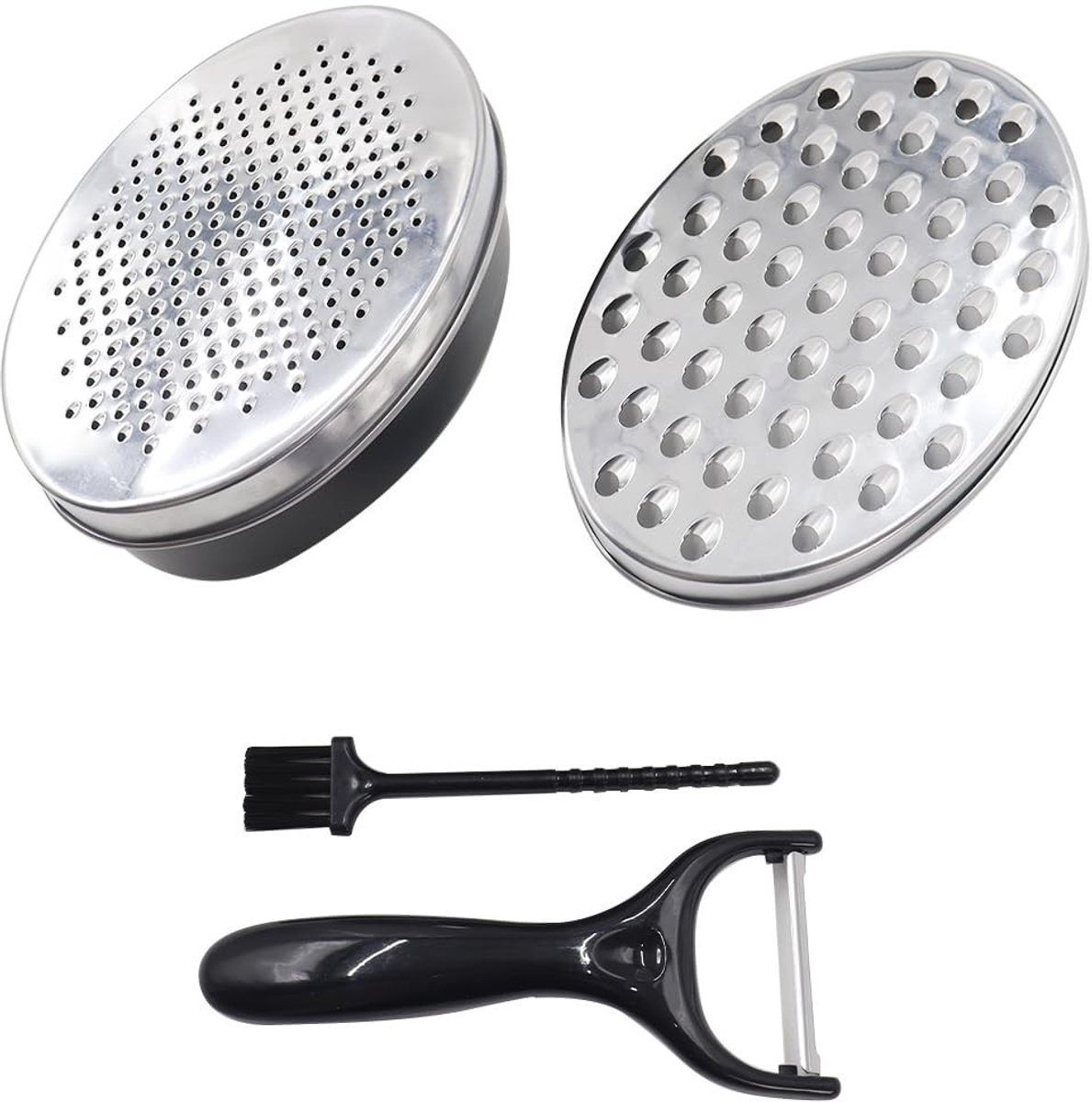 Dailygoods - Raspen Set met 2 Grootte en Deksel voor Groenten en Chocolade