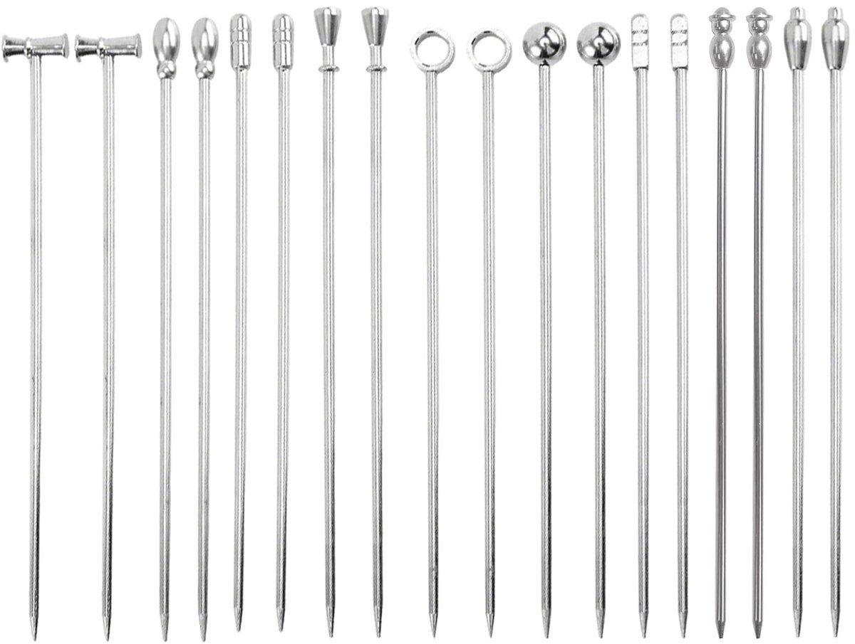 Dailygoods - 18 Stuks Herbruikbare Cocktail Picks voor Drankdecoraties