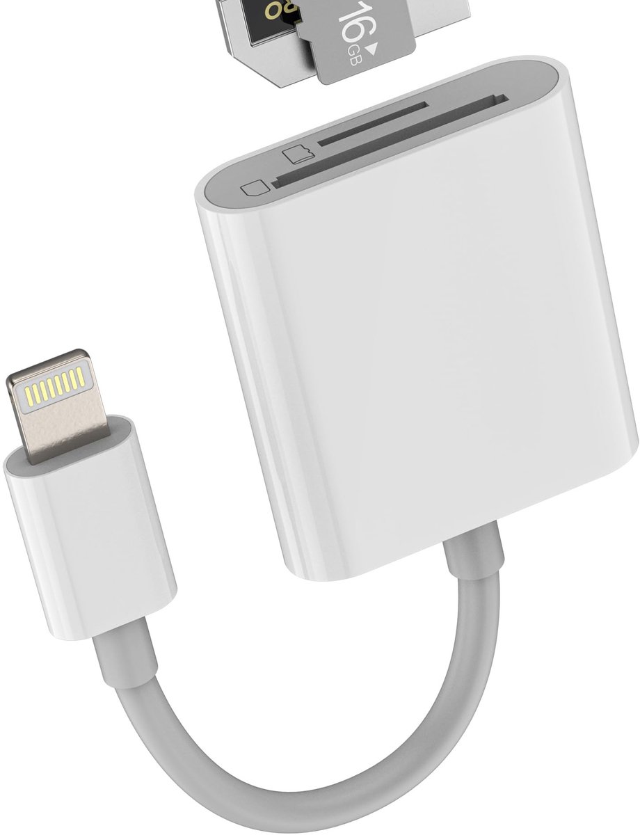 Dailygoods - Lightning naar SD/Micro SD Kaartlezer 2-in-1 Adapter