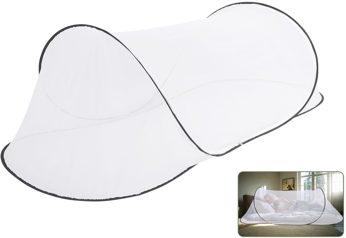 Dailygoods - Draagbaar Muggennet voor Bed en Camping met Opbergtas
