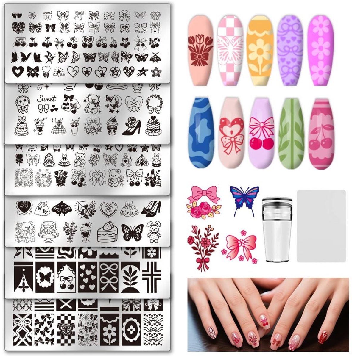Dailygoods - Nagelstempelset met 6 Stuks voor Creatieve Manicure