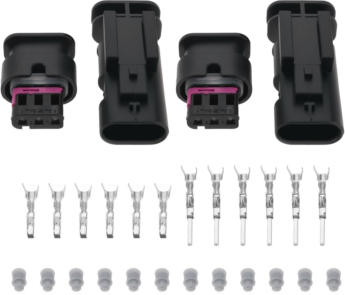 Dailygoods - 4 Stuks 3-Pin Auto Speaker Connector voor Volkswagen