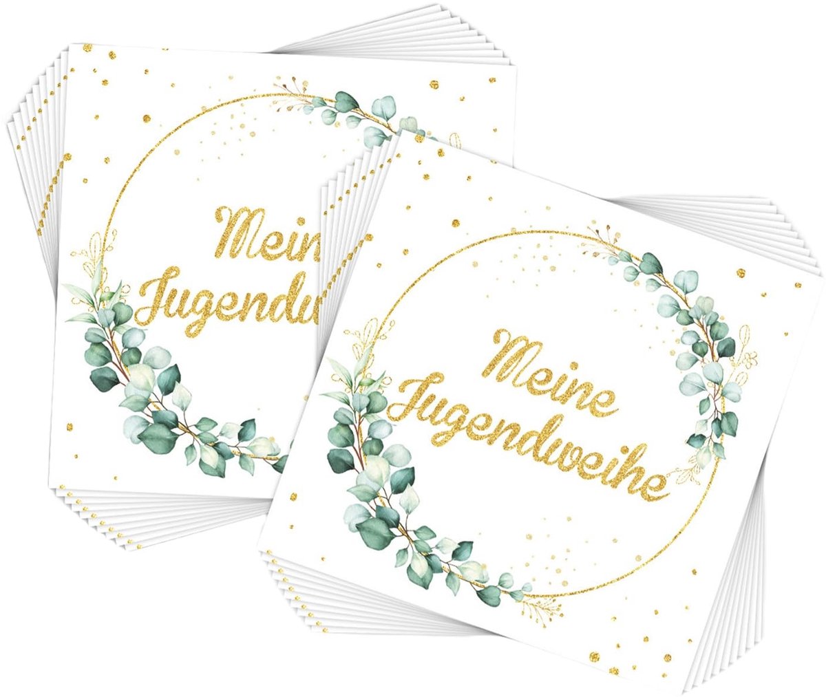 Dailygoods - Set van 40 Witte Servetten voor Jugendweihe Decoratie