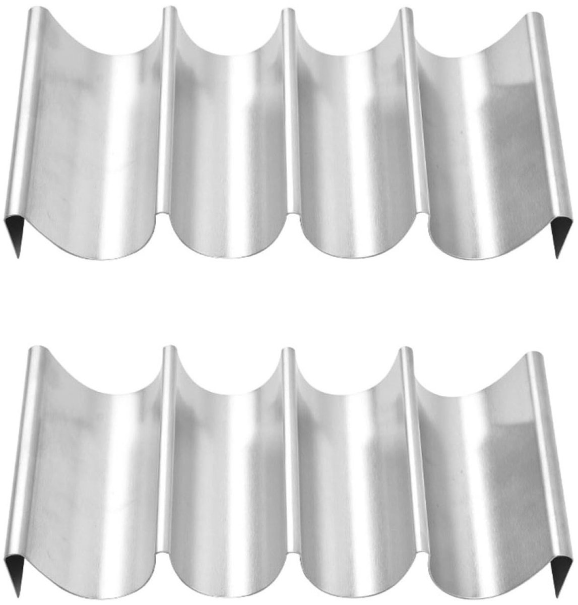Dailygoods - Roestvrijstalen Taco Houder Set van 2 voor Feestjes