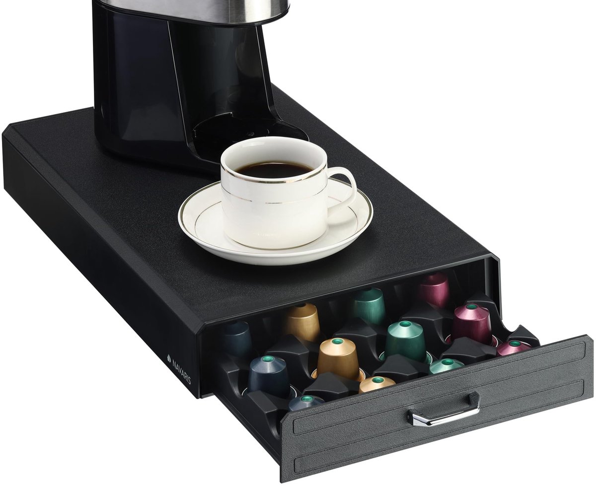 Dailygoods - Koffiecups Houder voor 24 Capsules, Zwart