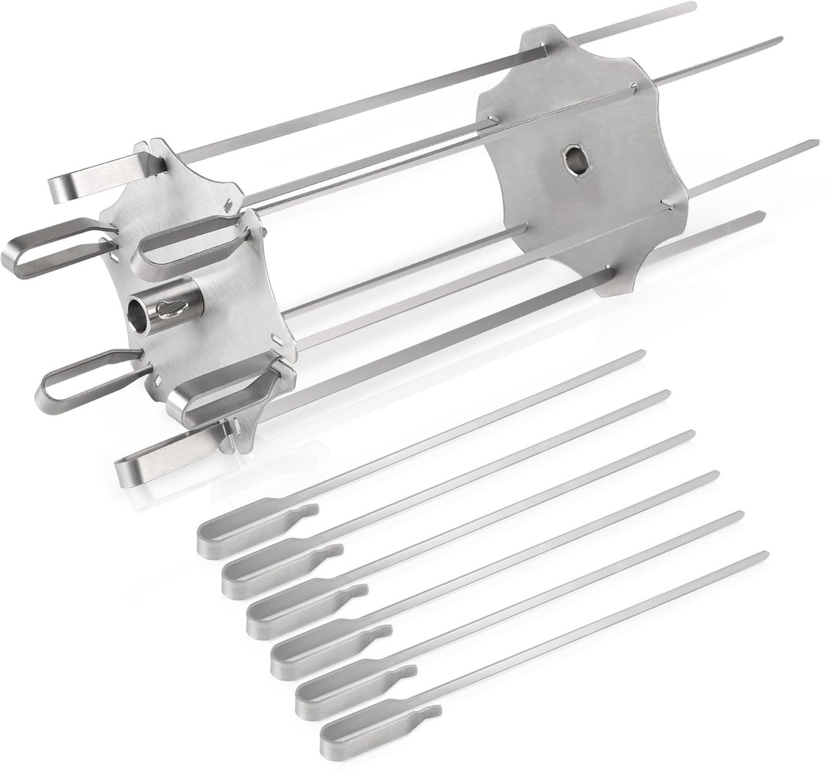 Dailygoods - Roestvrijstalen Grillspies Set met Lange en Korte Spiesen