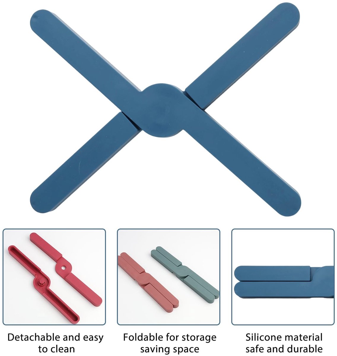 Dailygoods - Cosensi - Set van 7 Silicone Onderzetters, Hittebestendig en Antislip