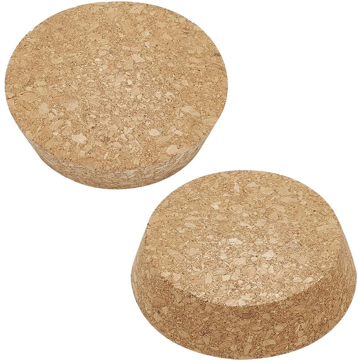 Dailygoods - Set van 2 Taps Toelopende Kurkstoppen voor Wijn en Decoratie