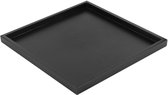 OmGoods - Dailygoody - Vierkante Dienblad - Houten Dienblad - Antislip - Zwart - Voedsel Lade - Geschikt voor Thuis en Restaurant - 30x30x2cm