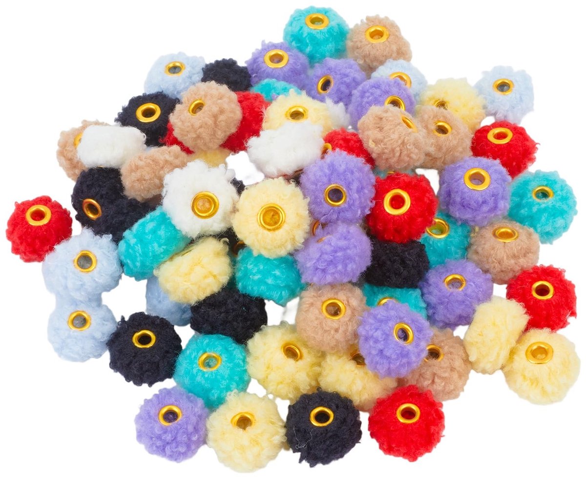 Dailygoods - 80 Stuks Pomponkralen voor Creatief Knutselen