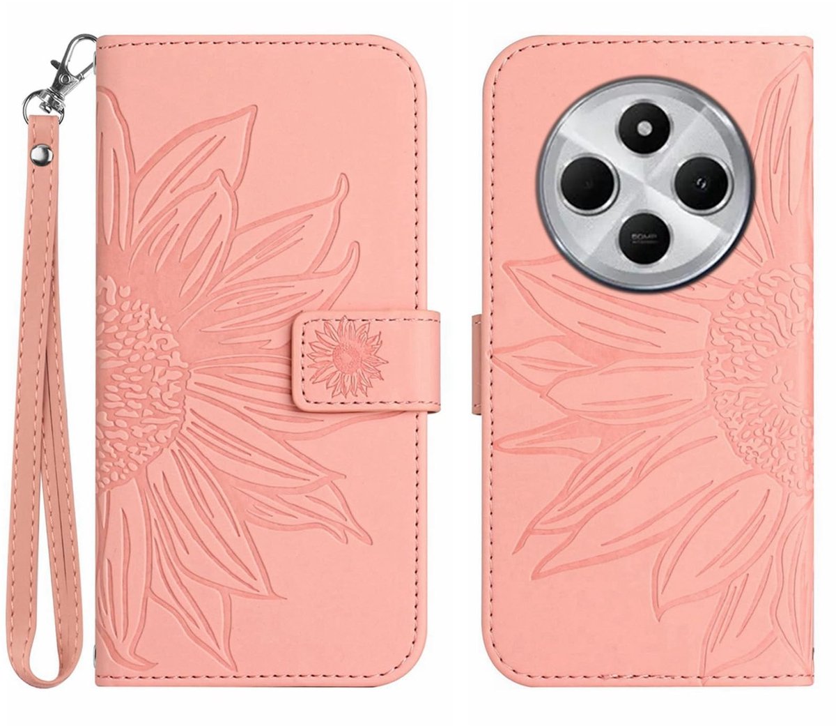 Dailygoods - Beschermhoes voor Xiaomi Redmi 14C / Poco C75 met Kaartenvak