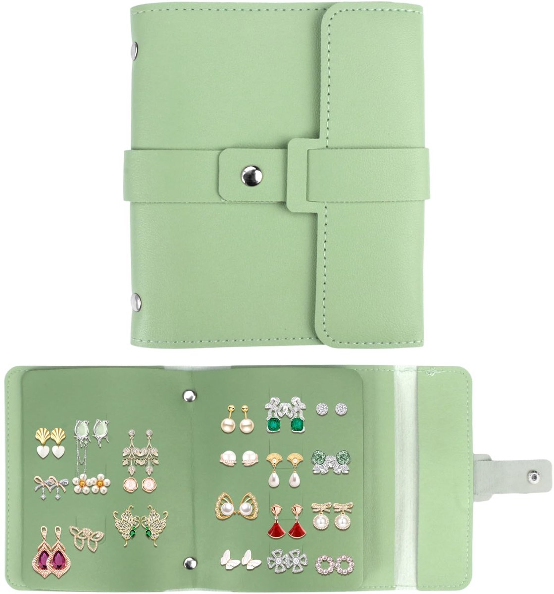 Dailygoods - Oorbelhouder met 4 Compartimenten voor Reis en Thuis