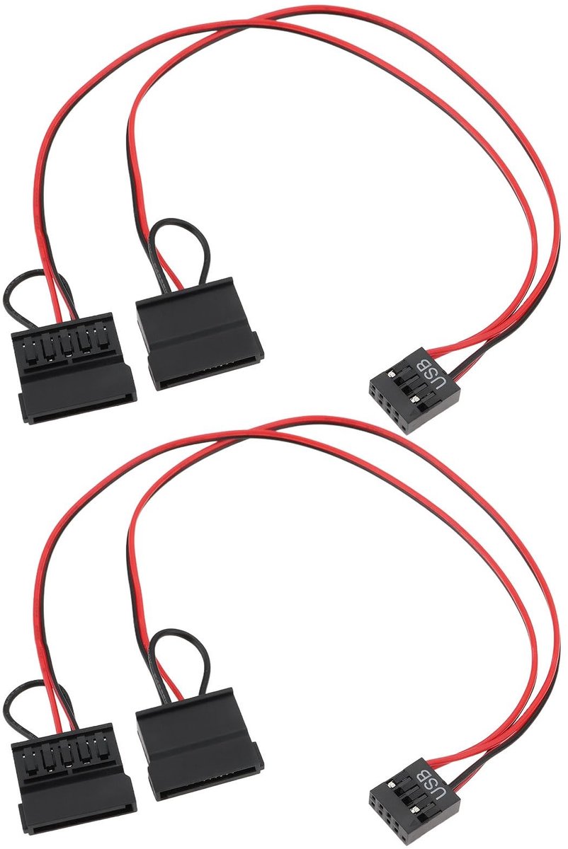 Dailygoods - Innovra - Dailygoods - USB 9-pins naar Dual SATA Power Kabel voor Notebooks