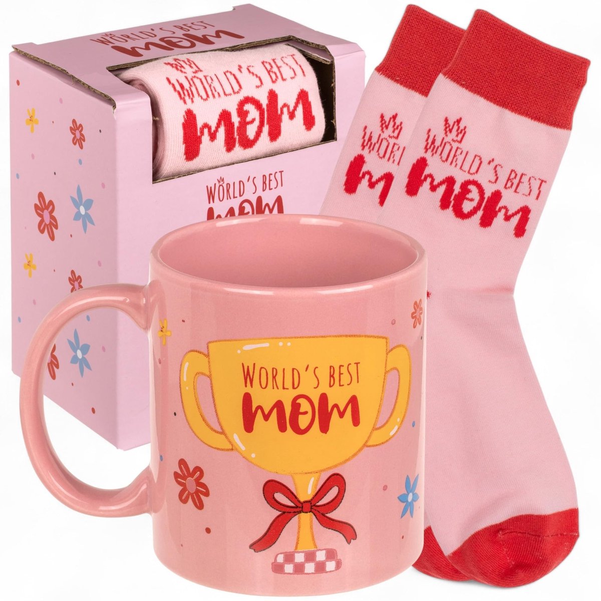 Dailygoods - Cadeauset 'World's Best Mom' met Mok en Sokken