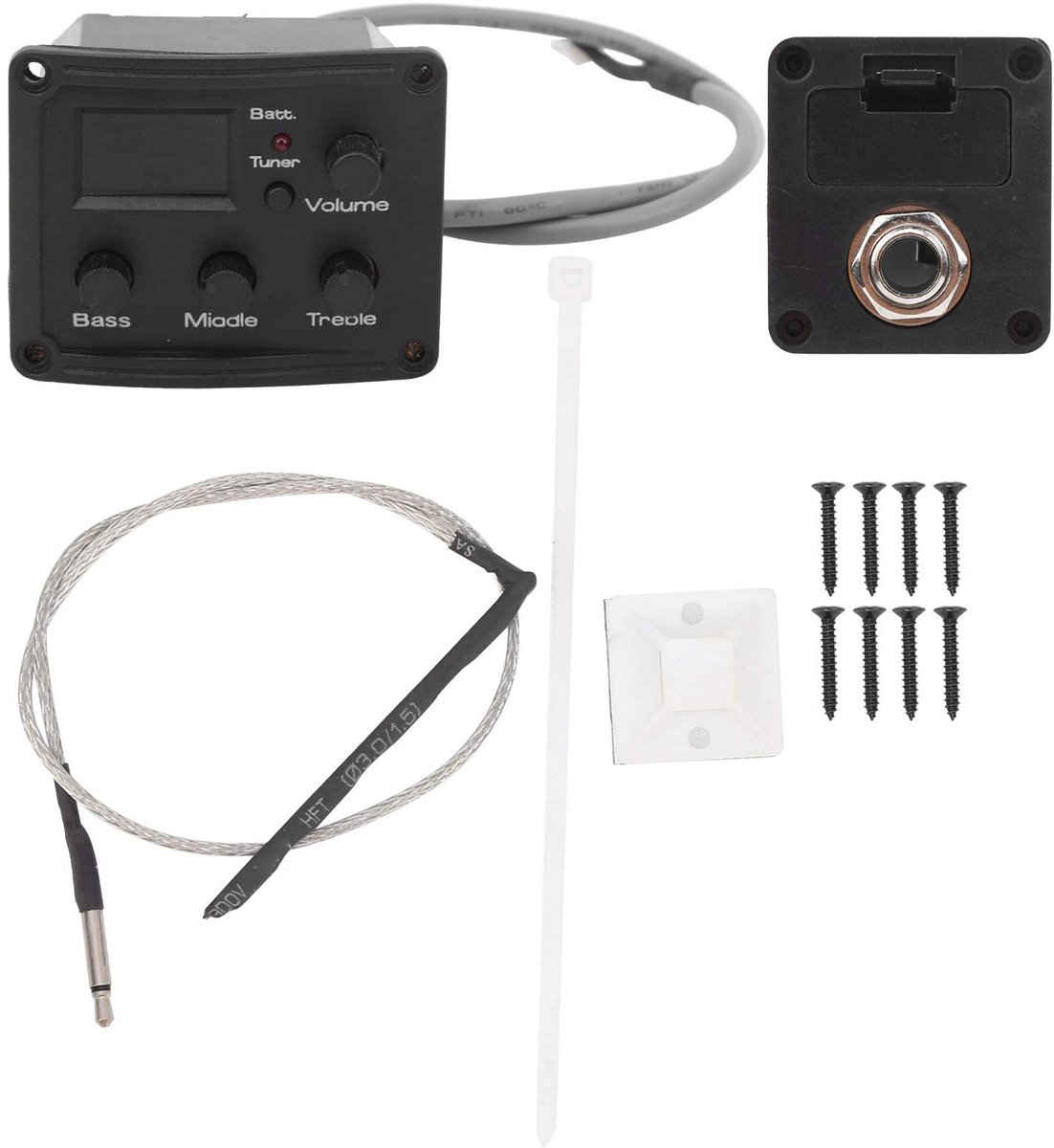 Dailygoods - Ukulele Pickup met 3-band Equalizer en LED-Display