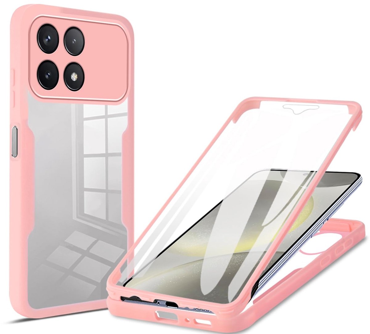 Dailygoods - Transparante Heavy Duty Case voor Xiaomi Poco F6 Pro met Schermbeschermer