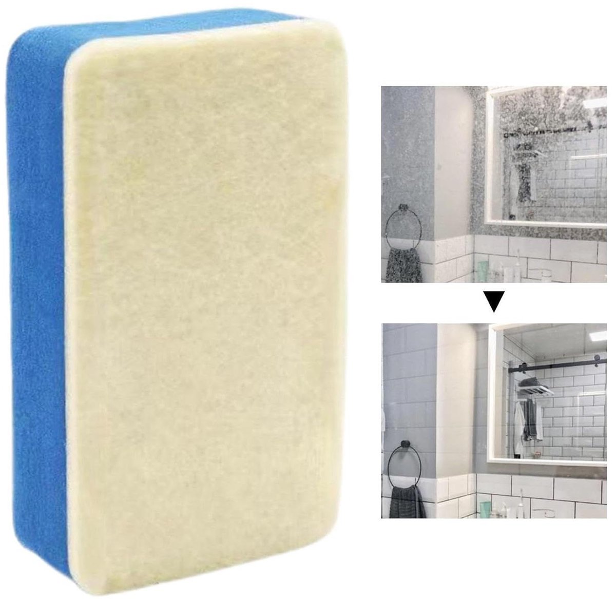 Auto reinigingsborstel - Glasreiniger - Voorruit schoonmaken - Niet-schurend - 5 x 4 x 2.2 cm - Blauw