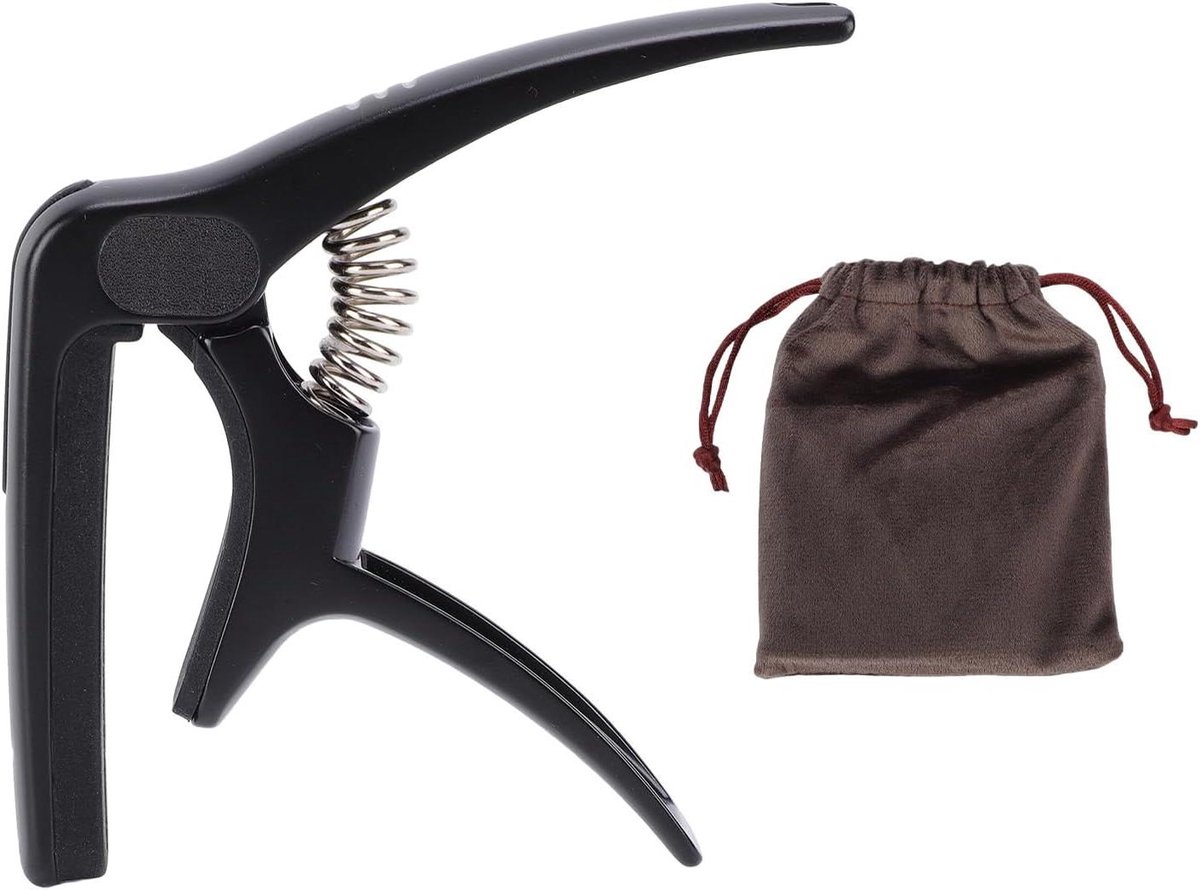 Gitaar Capo - Muziek Accessoire - Muziek Maken - 3-in-1 Multifunctioneel - 9 x 7 cm - Zwart