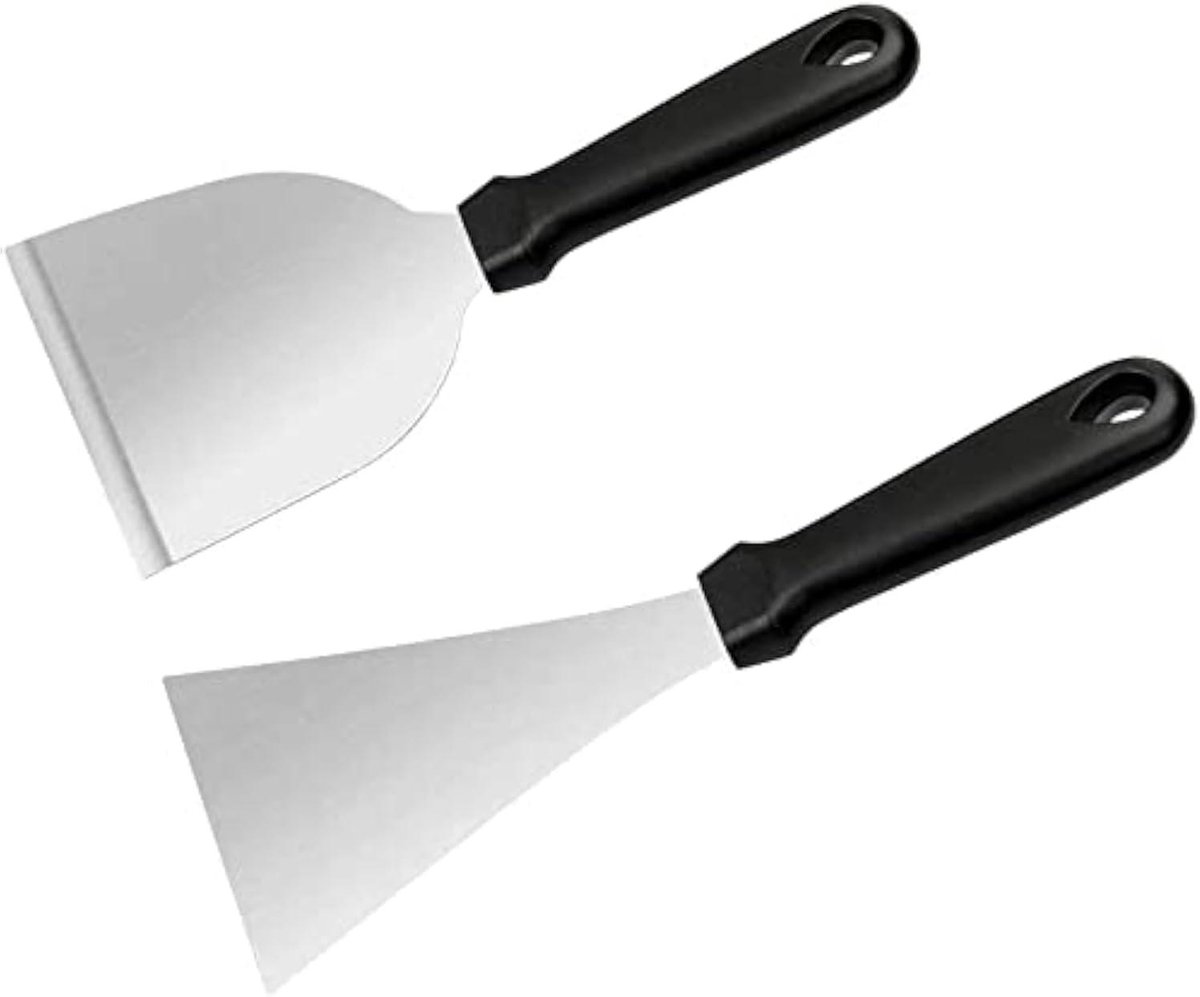 Bakplaat Spatel Set - Pizza Server - Taart En Pizza - Roestvrij Staal - 2 Delig - Zwart Handvat