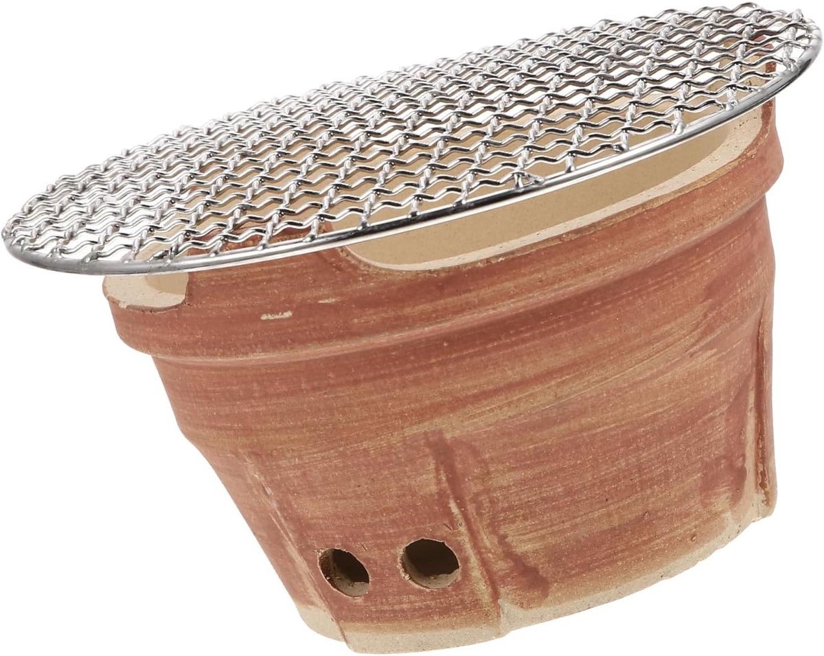Draagbare Houtskool Grill - Compact BBQ - Buiten Koken - Lichtgewicht Ontwerp - 18.5 cm - Willekeurig