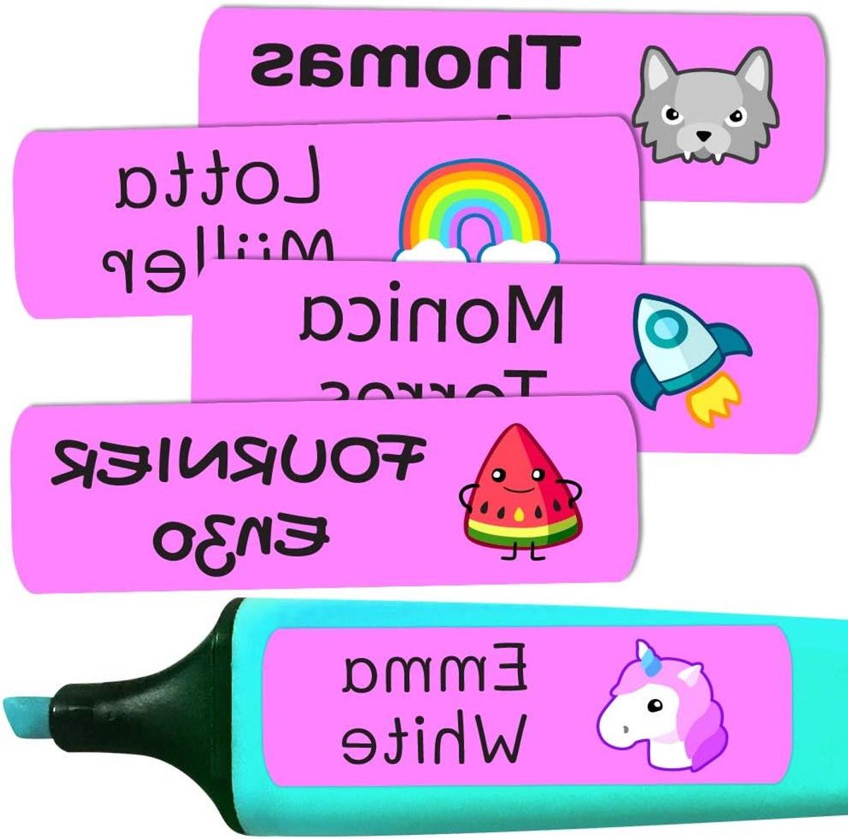 Zelfklevende Labels - Stickers - Objecten Markeren - Vaatwasserbestendig - 50 Stuks - Roze