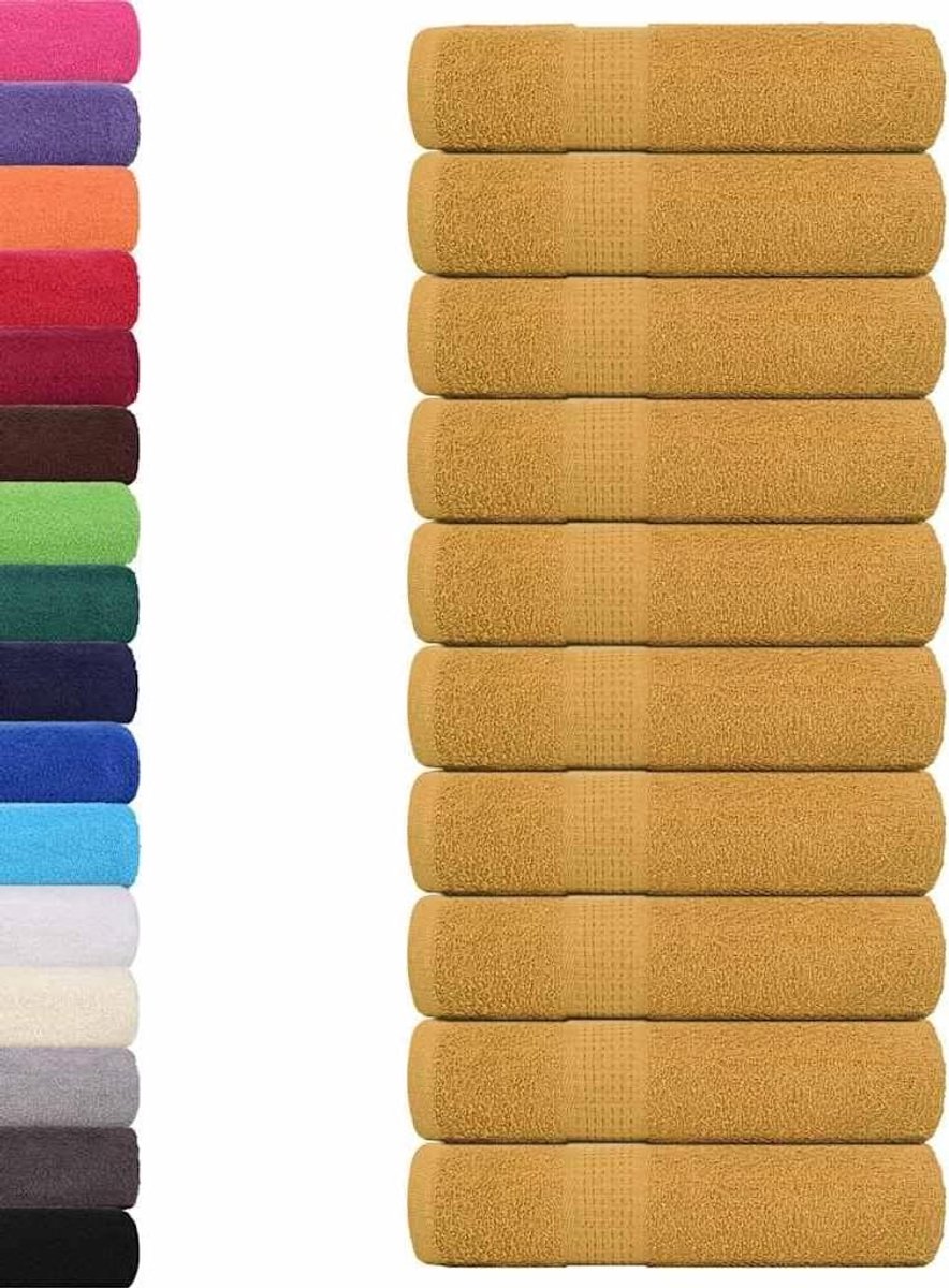 Douchehanddoeken - Badlakens - Dagelijks Gebruik - 100% Katoen - 70 x 140 cm - Goudkleurig