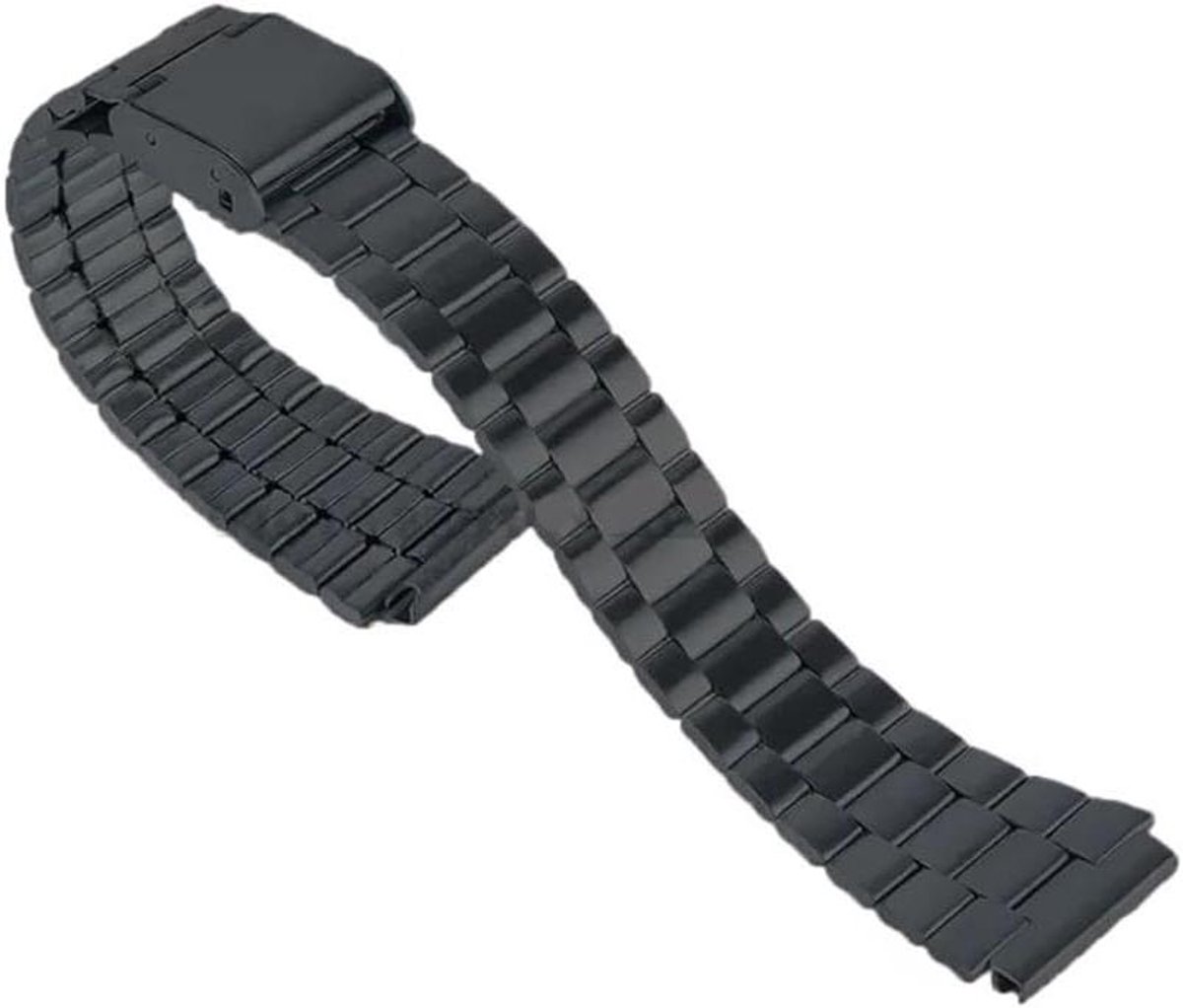 Horlogeband - Polsband Staal - Dagelijks Gebruik - Roestvrij Staal - 18mm Breed - Zilverkleurig