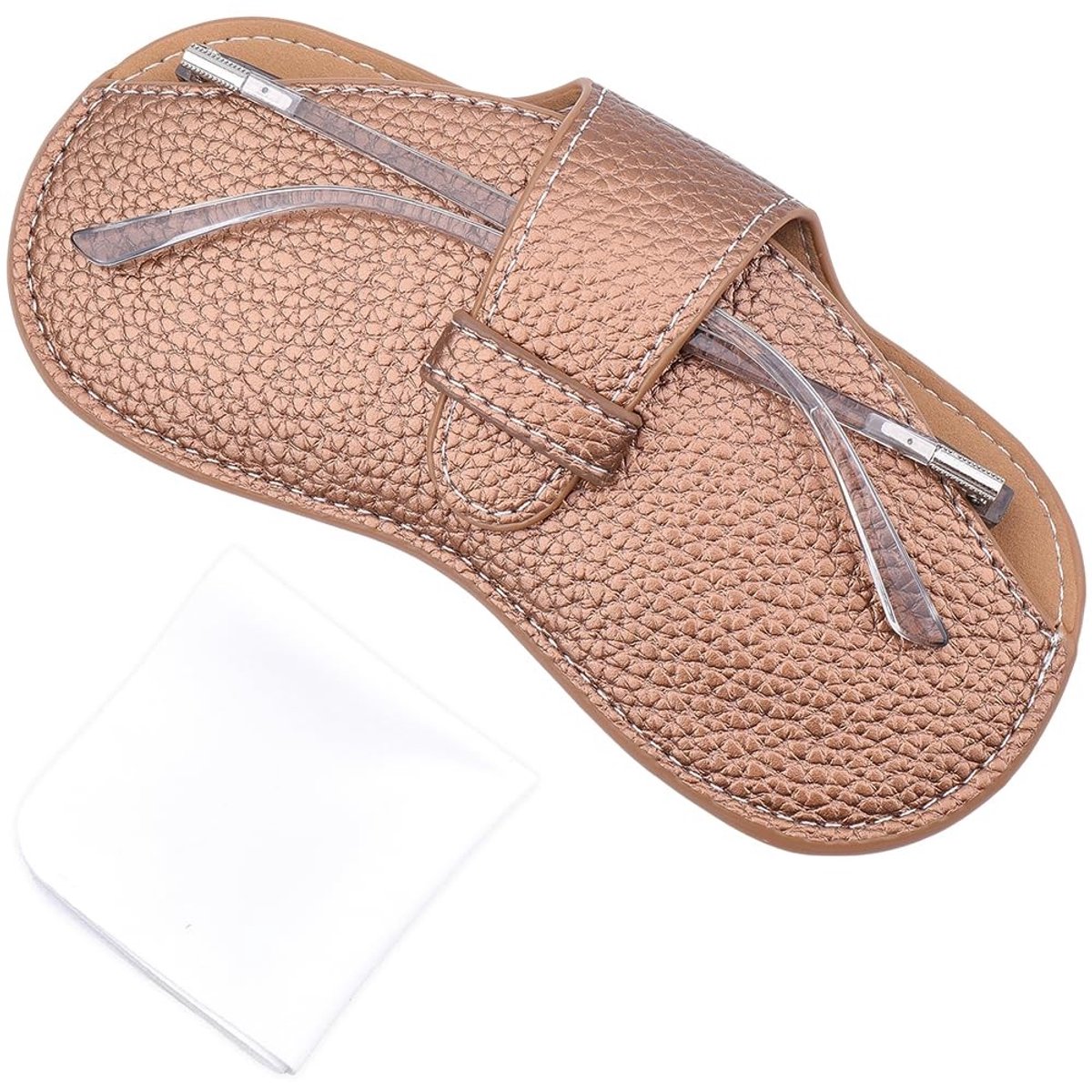 Cosensi - Dailygoods - Ultradunne Leren Brillenkoker met Reinigingsdoekje