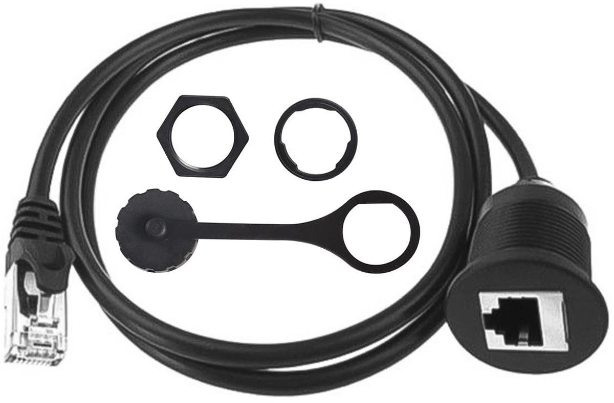 Dailygoods - Waterdichte CAT5 Netwerk Verlengkabel RJ45 Connector voor Apparaten