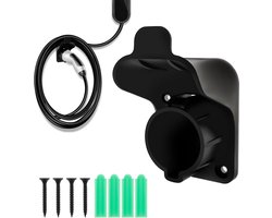 EV lader houder - Laadstop beugel - Opladen auto - Waterdicht ontwerp - 12.5 cm - Zwart