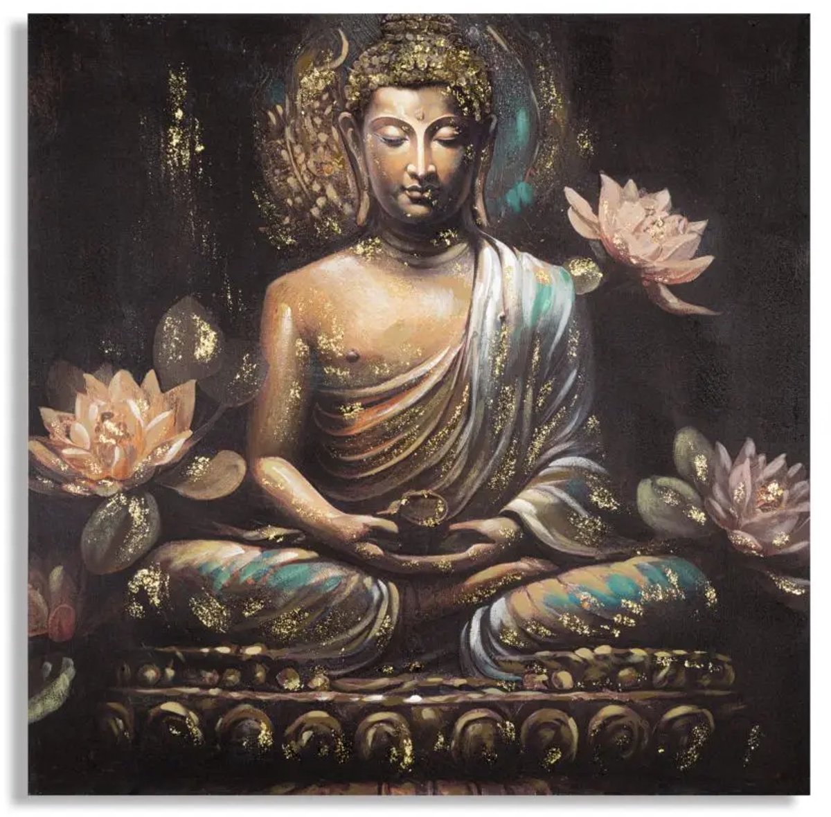 Mauro Ferretti Wanddecoratie schilderij op doek Mauro Ferretti Buddha A veelkleurig