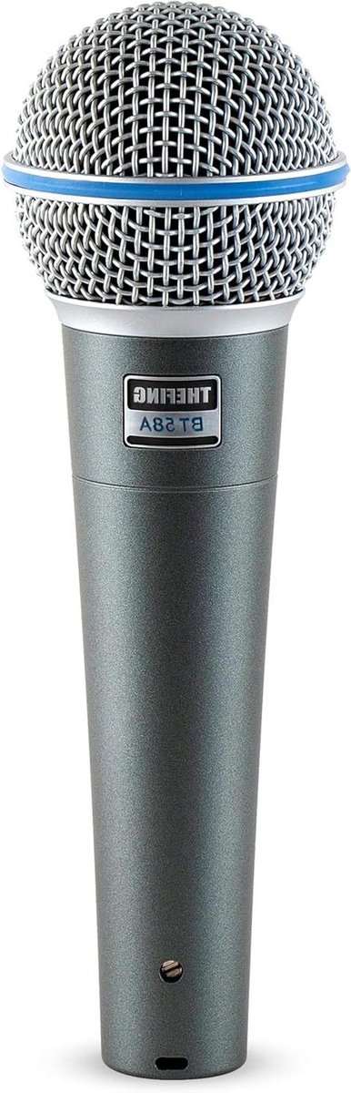 Dynamische Microfoon - Zangmicrofoon Podium - Zangopname Studio - Super Cardioïde Patroon - 250 Gram - Zwart