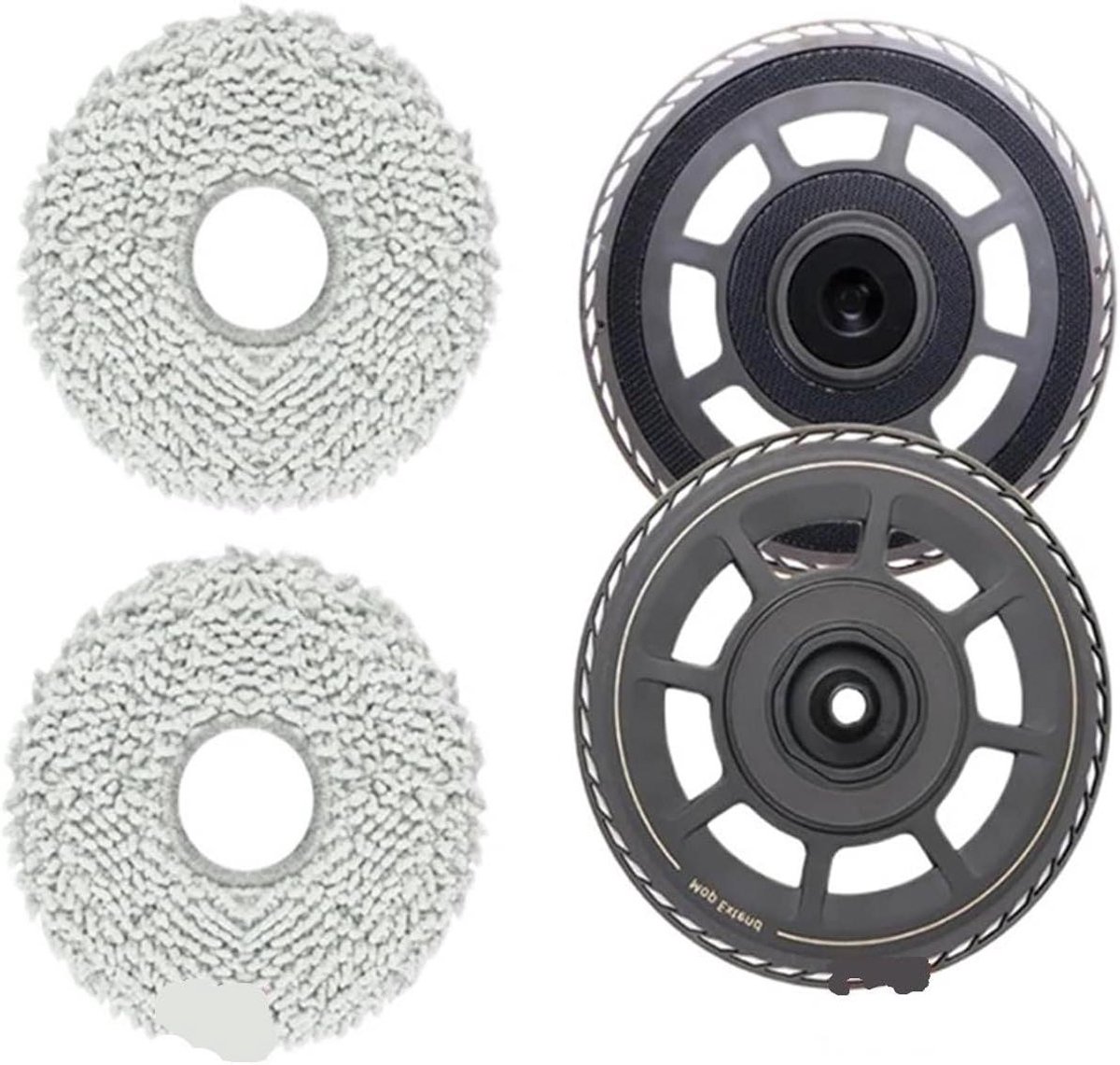 Mop Pad Beugel - Dweil Kit - Vloeren Reinigen - Vloerbeschermend Ontwerp - 2 Stuks - Grijs