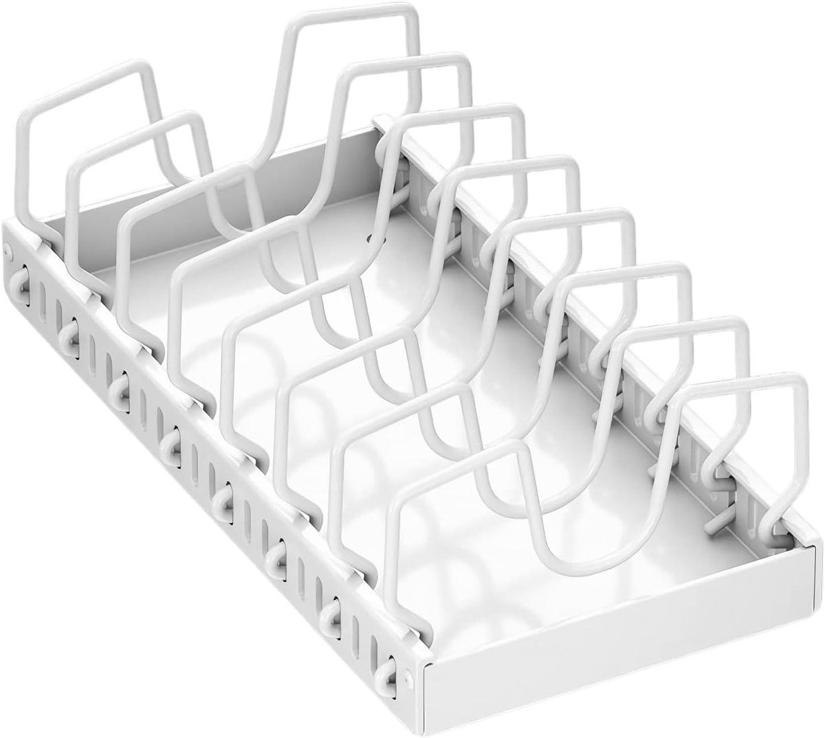 Lade organizer - Kast organizer - Keuken opbergen - Verstelbare verdelers - 6.5 cm hoog - Wit